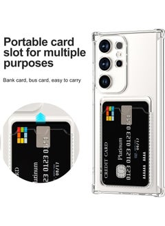 Generic Wallet Phone Case Slim Fit Card Slot Transparent Case Protective Soft Shockproof Case with Card Holder For Samsung Galaxy Note 9  - Image 2