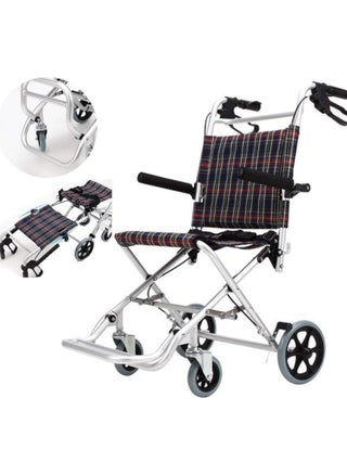A chair for use during travel in airports and airplanes. The chair’s frame is made of lightweight, heavy-duty aluminum. The armrest is foldable, which facilitates the patient’s transfer from the chair. The footrest in the chair is foldable. - pzsku/Z528138585D5F11D4ED91Z/45/_/1731752167/fb46dbf8-ebf8-4661-9c29-83b592eae97e