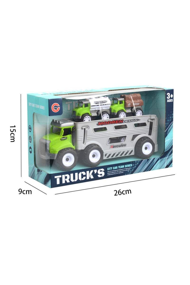 Kikibebe Friction Truck Set – 3 Pull-Back Farmer Vehicles – Green - Image 5