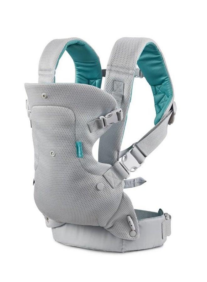 Kids Convertible Carrier With Comfortable Hip Seat And Buckle Strap - Grey - Image 1