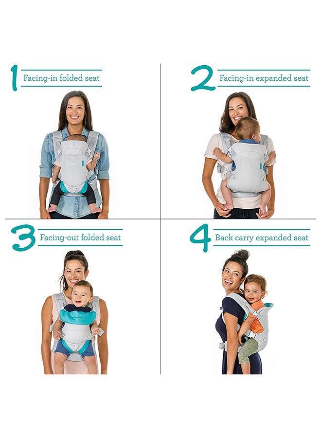 Kids Convertible Carrier With Comfortable Hip Seat And Buckle Strap - Grey - Image 4