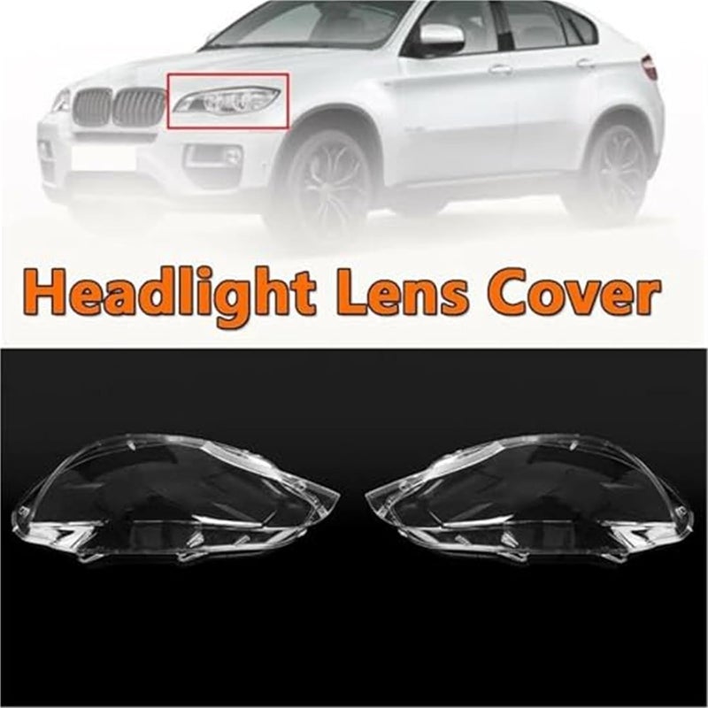 QASULER Headlight Lens Cover for E71 X6 - Image 5