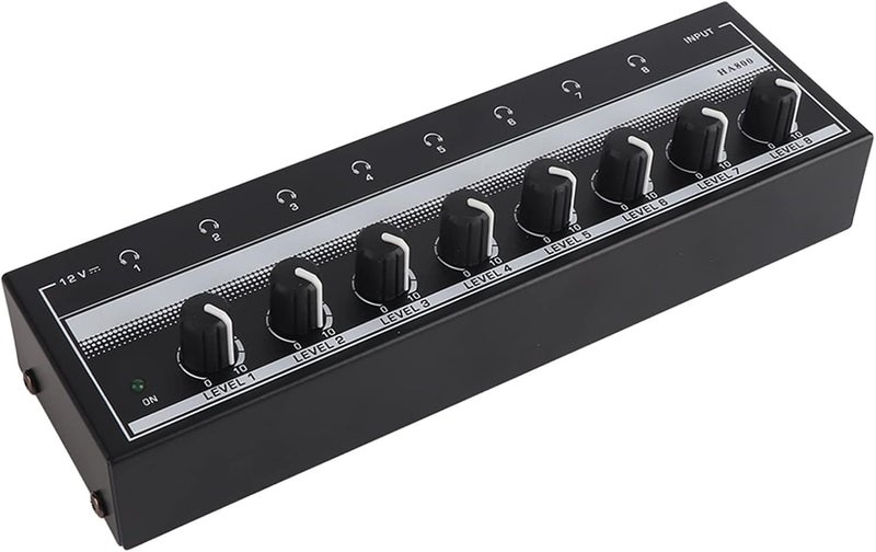 klarako Headphone Amplifier 8 Channel Portable Metal Stereo Amplifier for Studio and Stage 100 to 240V - Image 3