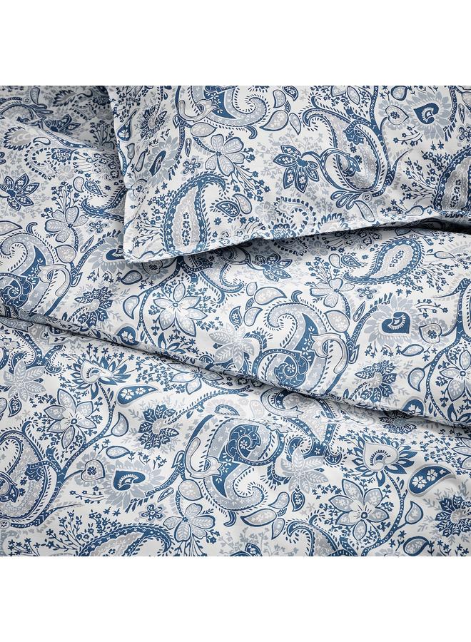 Zaboon Duvet cover and pillowcase, blue/white, 150x200/50x80 cm - Image 4