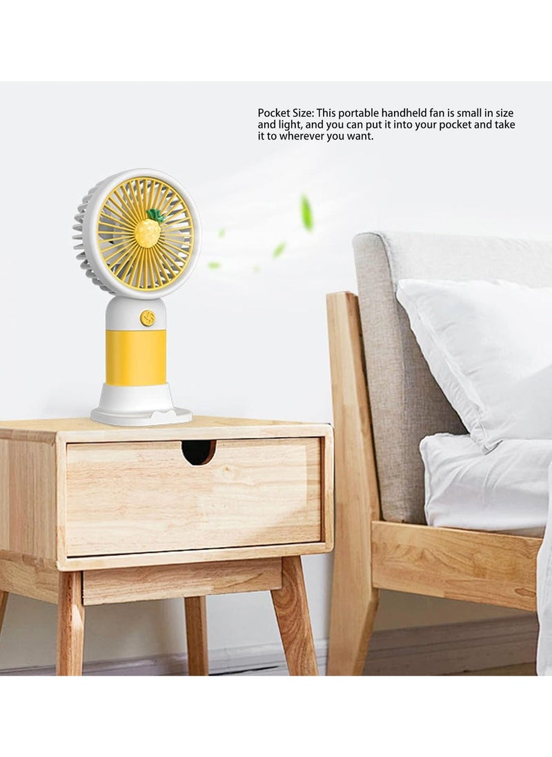 QSHOP ®️ High Speed ​​Mini Handheld USB Fan for Desktop with Phone Holder 0.6W Power Single Speed ​​Mode Perfect for Office, Travel and Makeup Dryer  - Image 5
