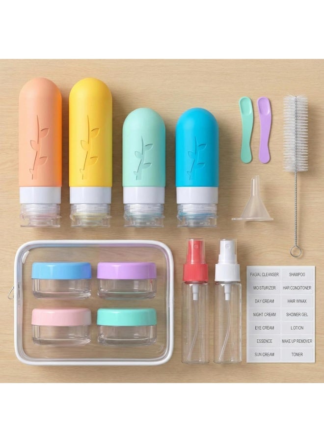 ARSAR PLUS 16-Pack Travel Bottles Set – Leak-Proof Silicone Squeezable Containers for Shampoo, Conditioner, Lotion & Body Wash - Image 5