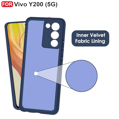 CEDO Back Cover for Vivo Y200 (5G) | Camera Bump Protection Inner Fabric Lining | Soft Case Cover (Black) - Image 4