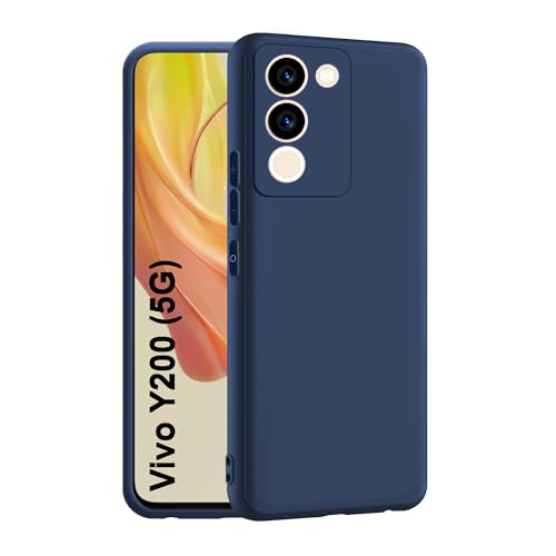 CEDO Back Cover for Vivo Y200 (5G) | Camera Bump Protection Inner Fabric Lining | Soft Case Cover (Black) - Image 1