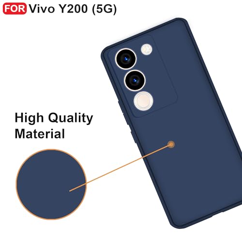 CEDO Back Cover for Vivo Y200 (5G) | Camera Bump Protection Inner Fabric Lining | Soft Case Cover (Black) - Image 5