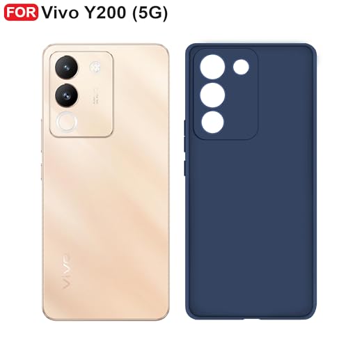 CEDO Back Cover for Vivo Y200 (5G) | Camera Bump Protection Inner Fabric Lining | Soft Case Cover (Black) - Image 2