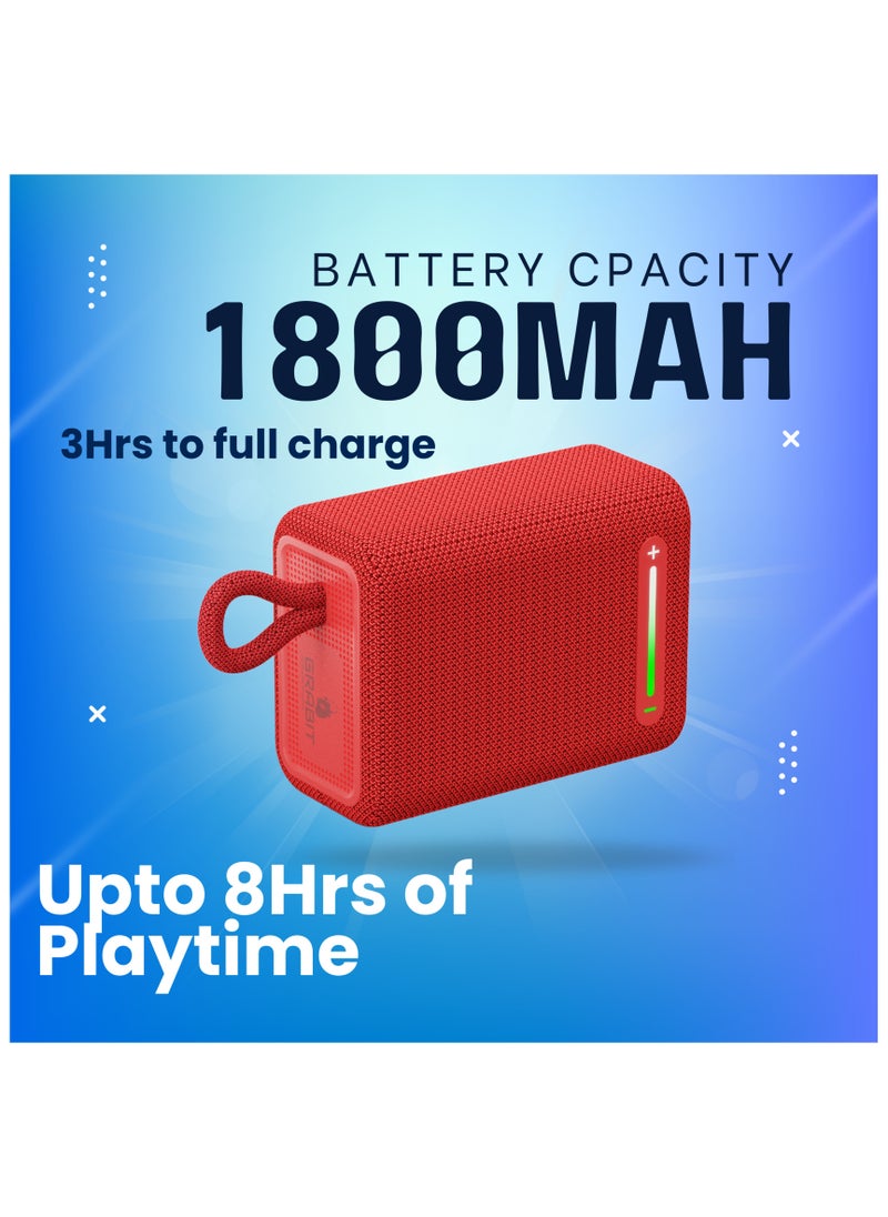 GRABIT - G-BUDDY 5W Bluetooth Speaker Compact & Durable Enjoy stereo sound with Bluetooth 5.4, USB & Micro SD playback, and TWS pairing. The 1800mAh battery ensures long playtime, while IPX6 water resistance makes it perfect for outdoors and travel. Compatible with iPhone, Samsung, OnePlus, Xiaomi, Huawei, Google Pixel, iPads, MacBooks, and more. - Image 1