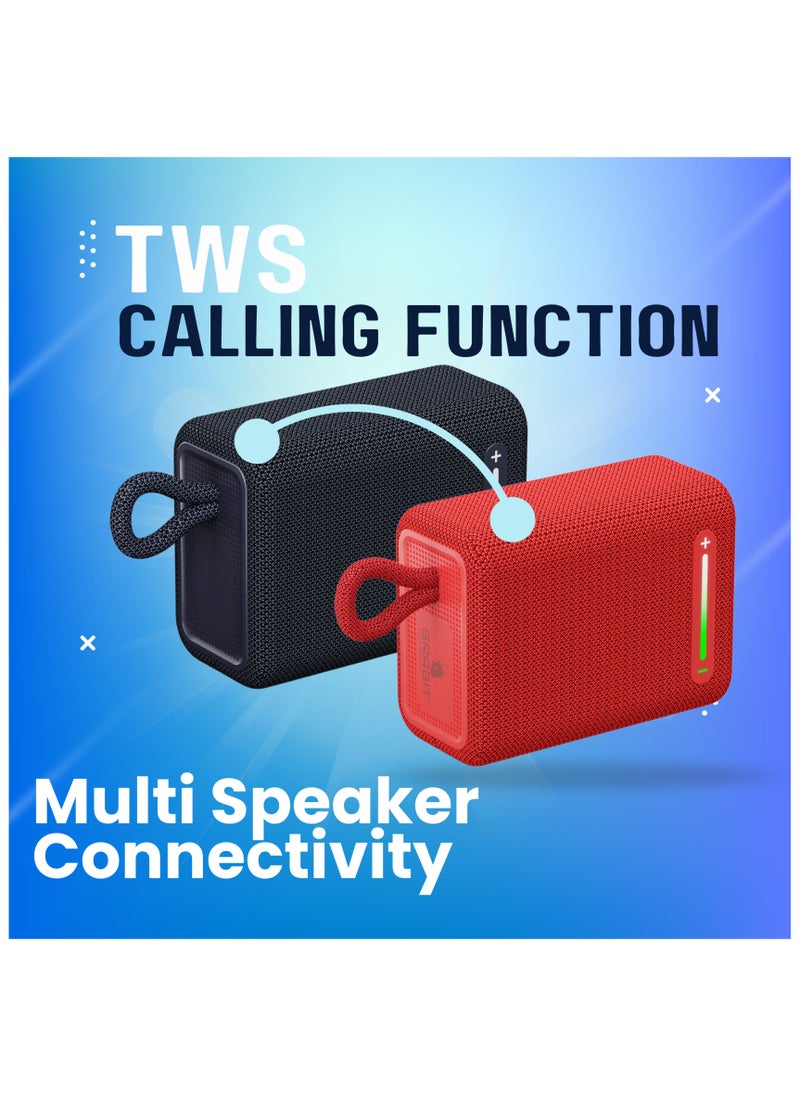 GRABIT - G-BUDDY 5W Bluetooth Speaker Compact & Durable Enjoy stereo sound with Bluetooth 5.4, USB & Micro SD playback, and TWS pairing. The 1800mAh battery ensures long playtime, while IPX6 water resistance makes it perfect for outdoors and travel. Compatible with iPhone, Samsung, OnePlus, Xiaomi, Huawei, Google Pixel, iPads, MacBooks, and more. - Image 1