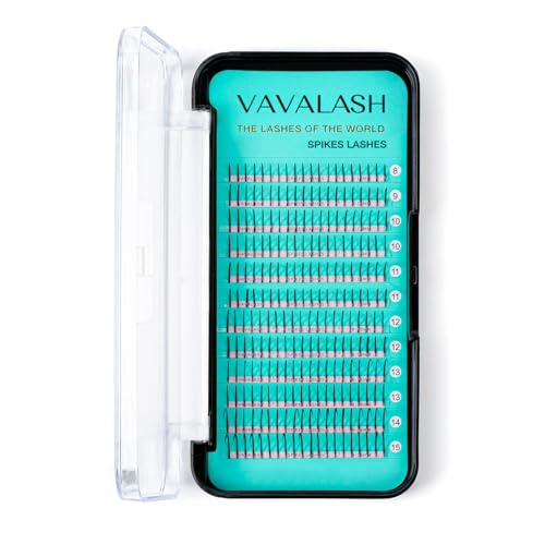 VAVALASH Premade Fan Spikes Lash Extensions 1320mm Mixed Tray C Curl 007mm Matte Black Eyelash Extension Supplies Spikes FansC0071320mm - Image 1