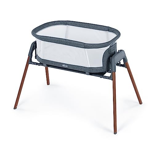 Chicco LullaGlide 3in1 Stationary Baby Bassinet Gliding and Portable Bassinet Waterproof Mattress and Fitted Sheet Includes Carry Bag LunaGrey