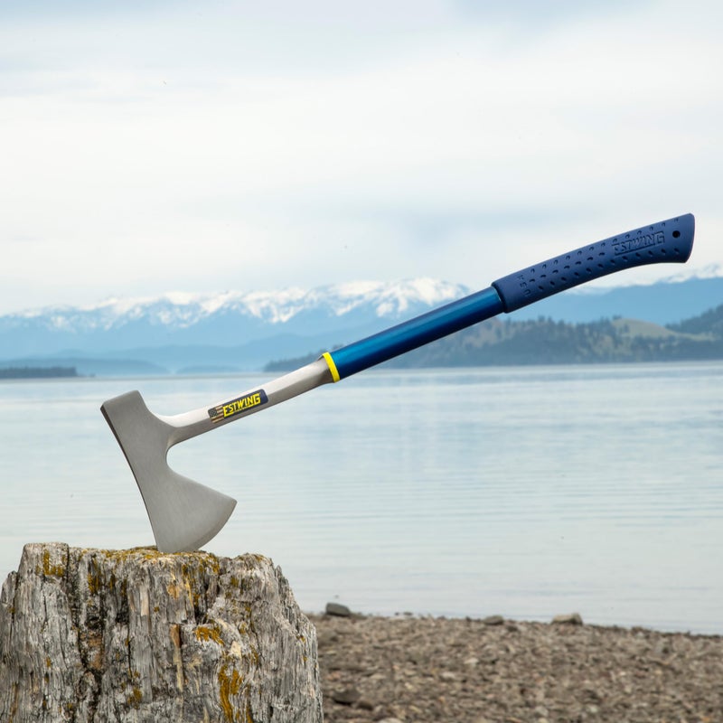 ESTWING Camper's Axe - 26" Wood Splitting Tool with All Steel Construction & Shock Reduction Grip - E45A - Image 5
