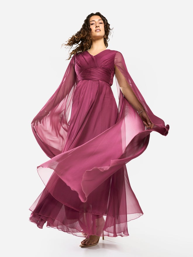 House of Moda Pleated Bodice Gathered Waist Maxi Dress - Image 3