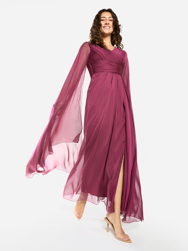 House of Moda Pleated Bodice Gathered Waist Maxi Dress - Image 4