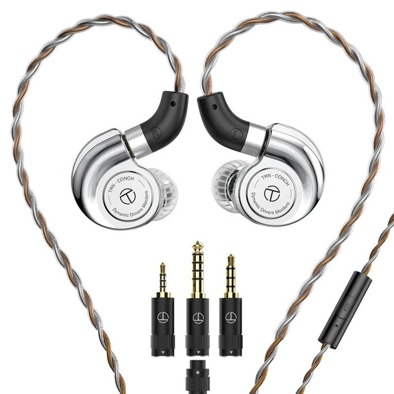 TRN Conch High-Performance Dynamic In-Ear Music Monitor Earphones, DLC Diamond Diaphragm, With Mic - Image 1