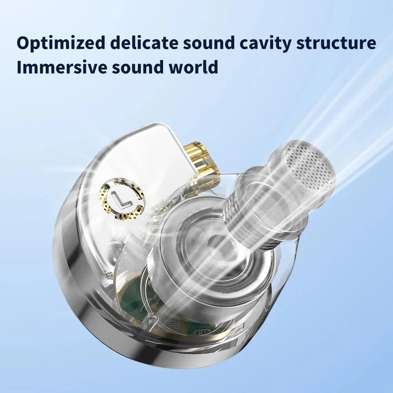TRN Conch High-Performance Dynamic In-Ear Music Monitor Earphones, DLC Diamond Diaphragm, With Mic - Image 3