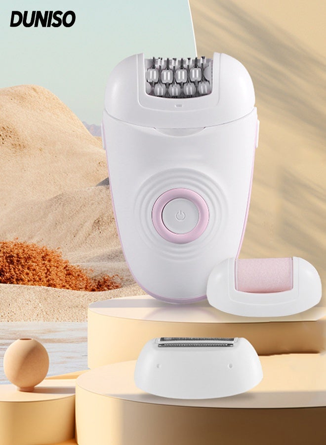 DUNISO Electric Hair Remover，3 in 1 Hair Removal Epilator，USB Rechargable Female Epilator，Waterproof and Easy to Clean，for Arms, Legs, Underarms, Bikini Area, and Face - Image 1