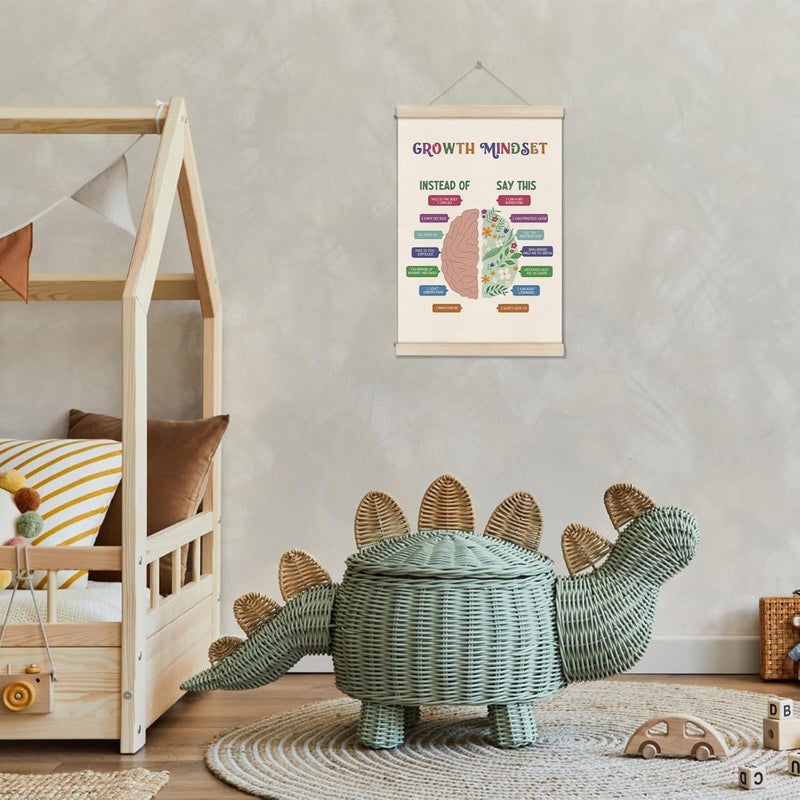 DOILANEE Motivational Wall Decor Gifts, Growth Mindset Posters Hanger Frame 16x12 Inch, Educational Posters for Classroom, Therapy Office Wall Art, Playroom Decor, Teacher Appreciation Gift - Image 3