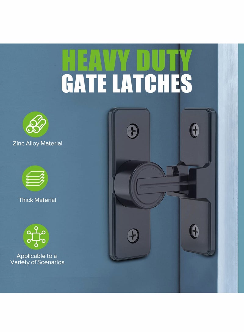 Heavy Duty 90° Right Angle Door Lock - Durable Flip Latch Bolt for Doors & Windows, Secure Push-Pull Lock Rod for Barns - Image 2