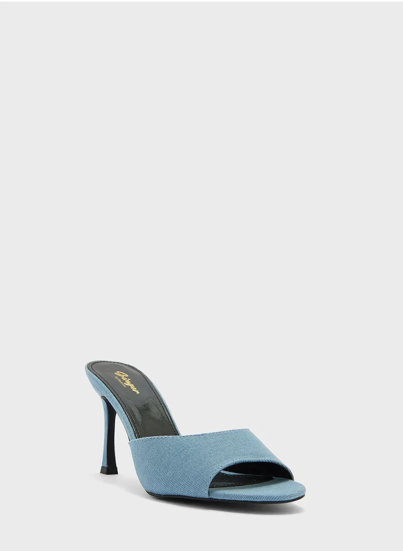 جينجر One Strap Heeled Mule