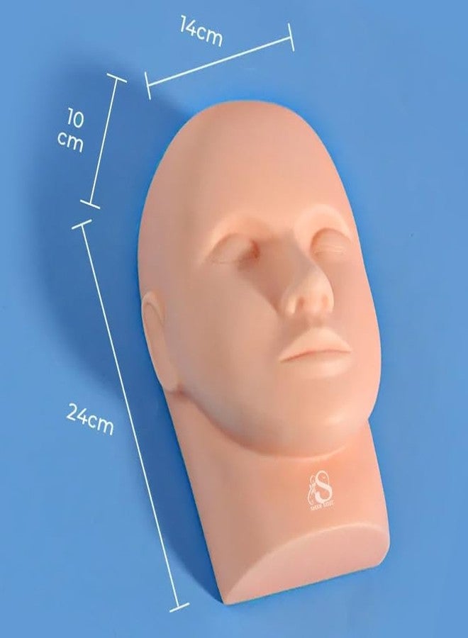 SOHAM SHREE Mannequin Head for Makeup Practice, Eyelash Mannequin Training Head Closed Practice Model Massage Head Dummy (Mannequin Head) - Image 2