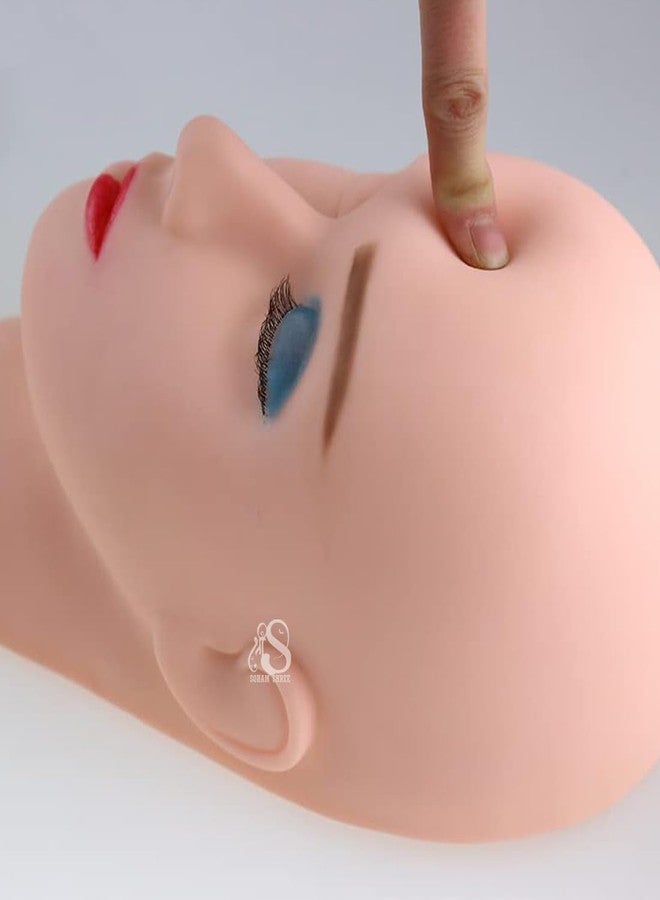 SOHAM SHREE Mannequin Head for Makeup Practice, Eyelash Mannequin Training Head Closed Practice Model Massage Head Dummy (Mannequin Head) - Image 4