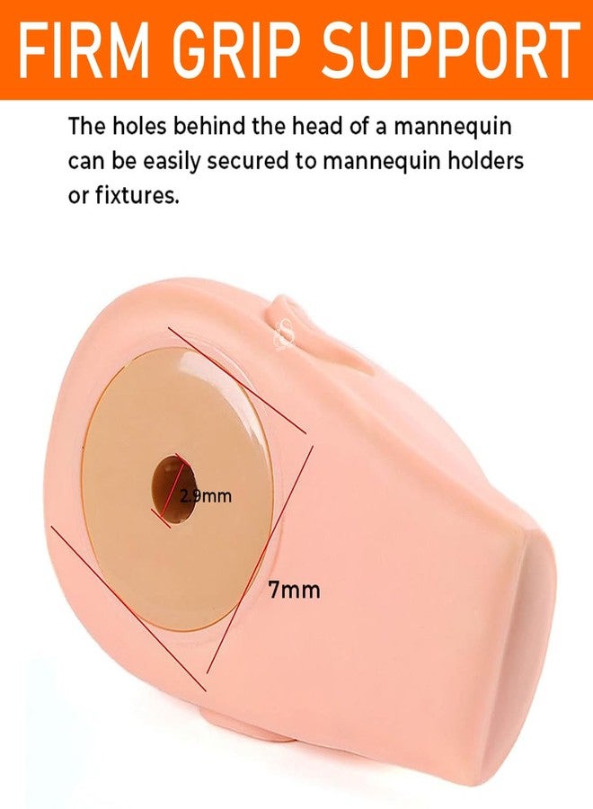 SOHAM SHREE Mannequin Head for Makeup Practice, Eyelash Mannequin Training Head Closed Practice Model Massage Head Dummy (Mannequin Head) - Image 3