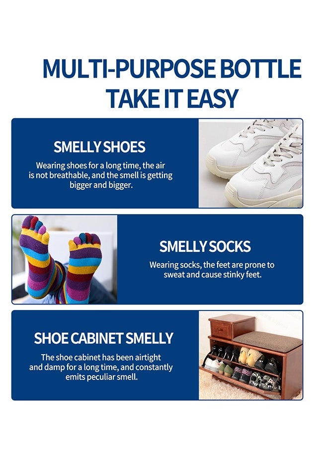SOUTH MOON Shoes & Sock Antibacterial Spray ,Foot Care Shoe Odor Eliminator Deodorizer Spray and Removes Bad Smells of Boots Heels Tennis Shoe Cleats Sneakers Ballet Shoe Sports Shoes and More 60ml  - Image 2