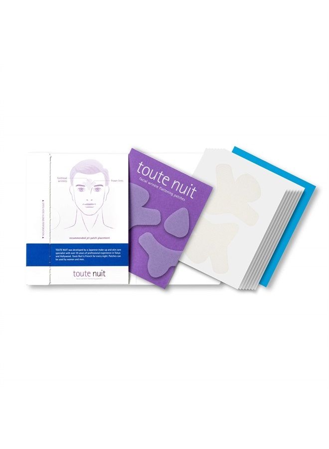 Toute Nuit by Mimiko Inc. Toute Nuit Wrinkle Patches, Face Tape, Jet - Extra Large UNISEX Frown Lines Plus and Forehead - 20 Patches - Image 2