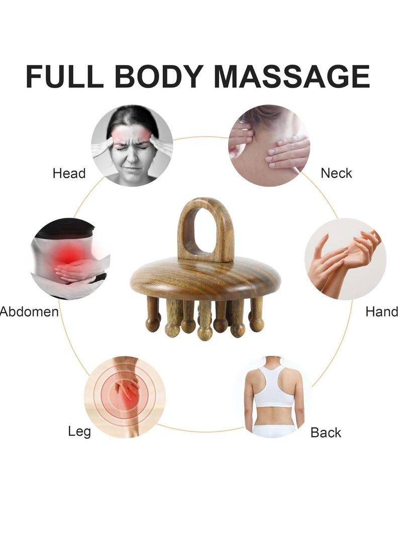 SYOSI Comb Head Massager Scalp Stress Relax Manual Scalp Massagers Head Scratcher for Headache Relaxing Gifts for Women Grandmom Sisters Mom - Image 4