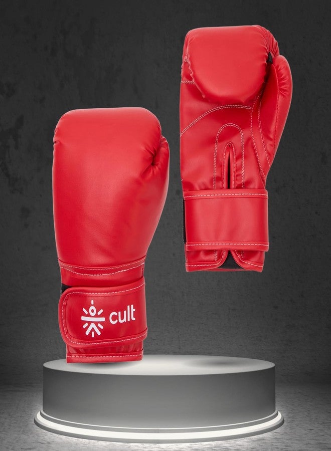 Cult Neo Boxing Gloves 16 OZ - Pro-Style Training Gloves for Sparring, Heavy Bag & Mitt Work - Premium PU Leather, Shock Absorbing Padding, Ergonomic Design with Wrist Support - Red - Image 1