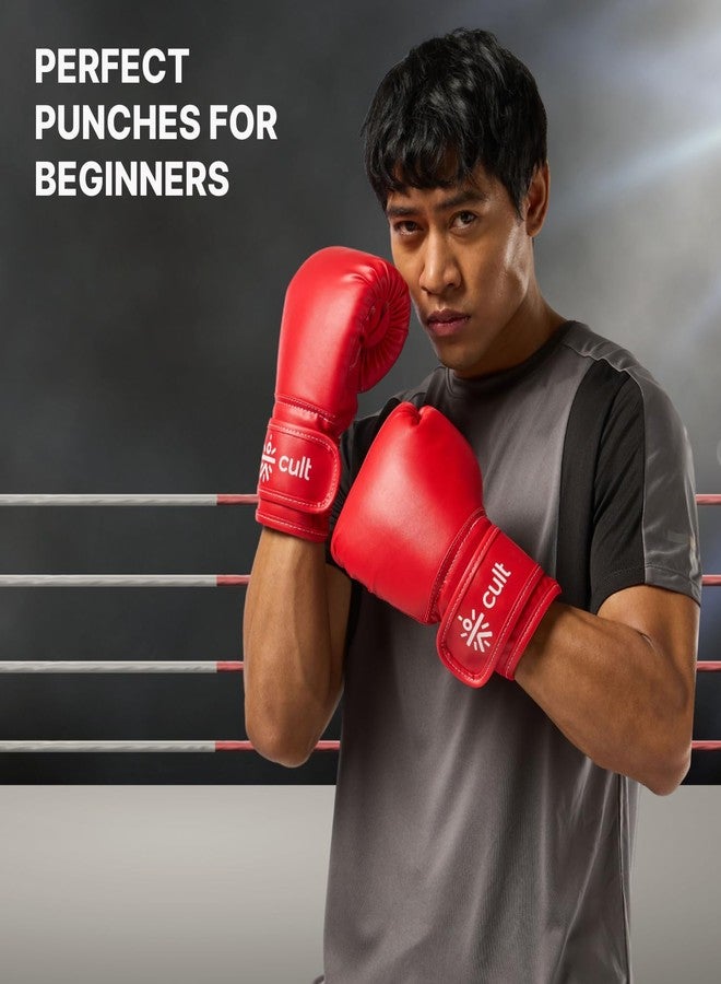 Cult Neo Boxing Gloves 16 OZ - Pro-Style Training Gloves for Sparring, Heavy Bag & Mitt Work - Premium PU Leather, Shock Absorbing Padding, Ergonomic Design with Wrist Support - Red - Image 3