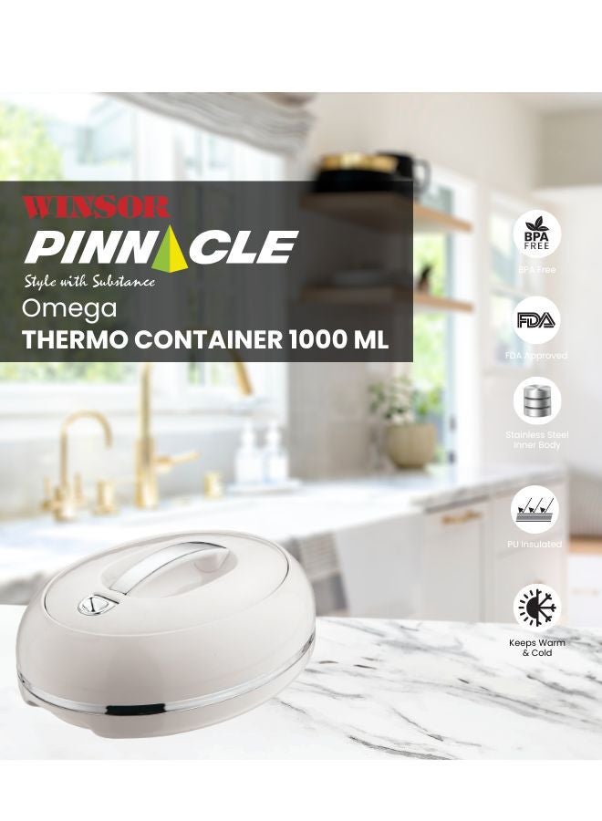 Winsor وعاء وينزور أوميغا الحراري 1000 مل | حافظة طعام من الفولاذ المقاوم للصدأ | مثالي لطاولة الطعام الخاصة بك - فضي - Image 5