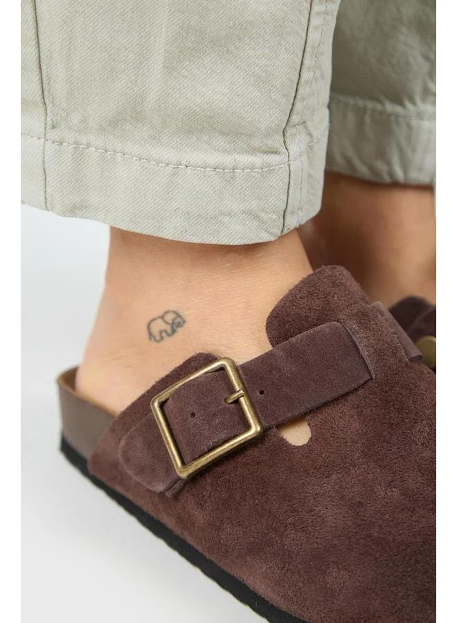 Manijero  Zeta 2 Women's Genuine Leather Strap Buckle Sandal in Light Coffee. for Women | Best Price UAE
