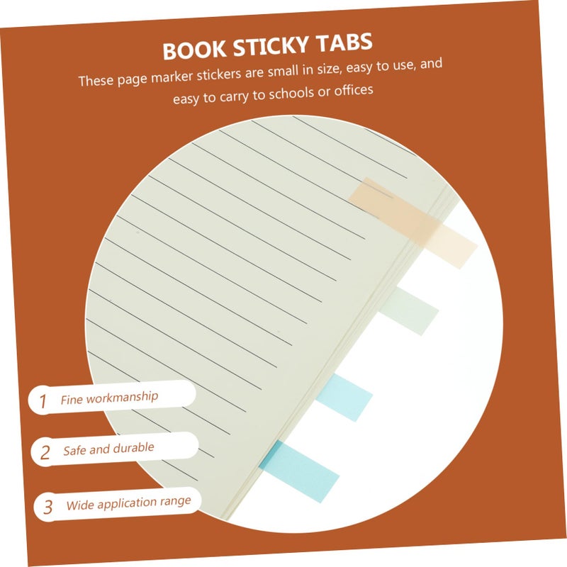 Writable Colorful Page Tabs 6 Sheets for Book Annotation Notebooks Binders Study Supplies - Image 4