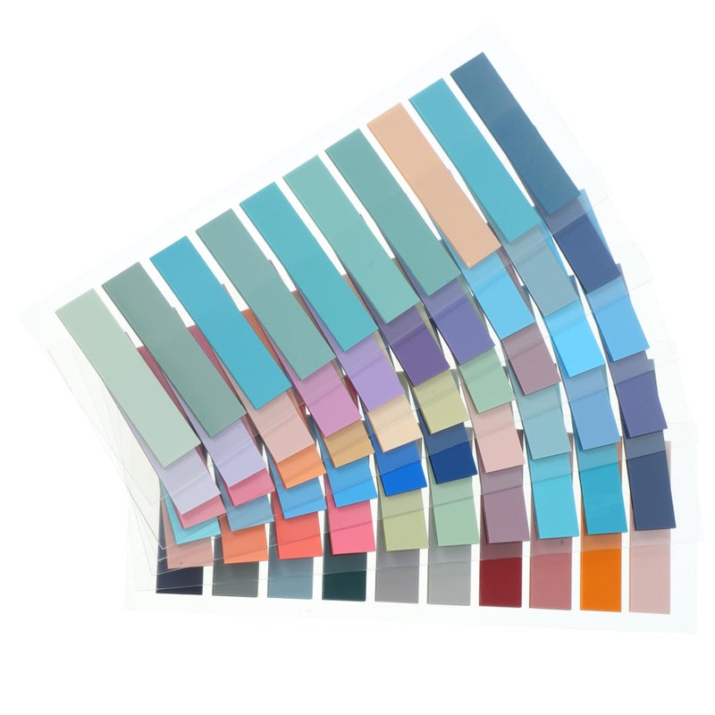 Writable Colorful Page Tabs 6 Sheets for Book Annotation Notebooks Binders Study Supplies - Image 2