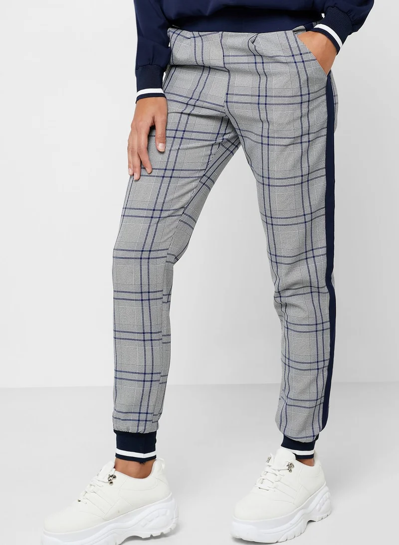 Ginger Checked Sporty Joggers Set
