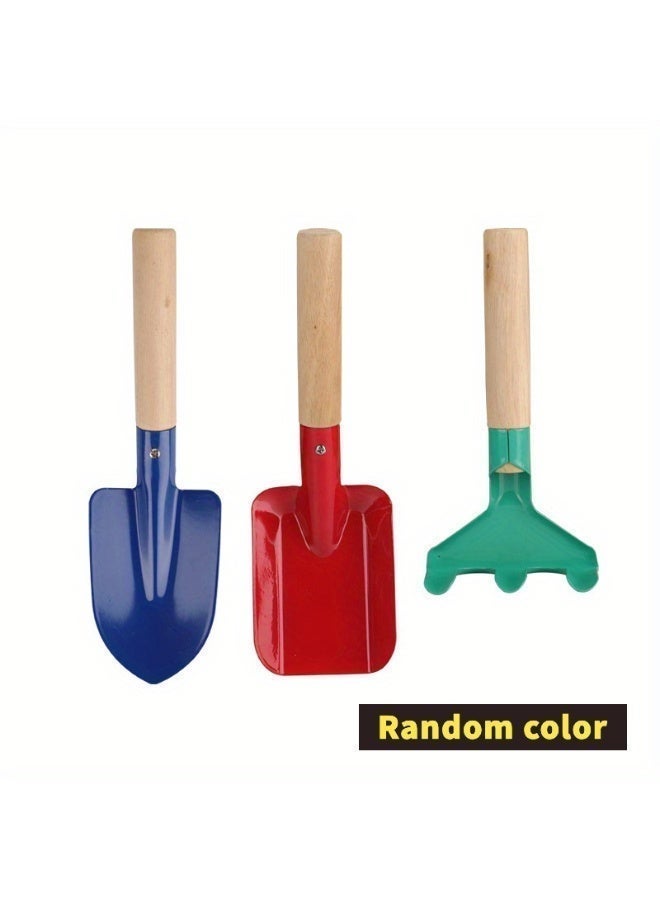 5Pcs Kids Metal Garden & Beach Tool Set, Dual-Use as Toddler Sandbox Toys & Gardening Tools, Rust-Proof Smooth Edge Outdoor Toys for Sandcastle Building, Backyard Gardening & Beach Play - Image 3