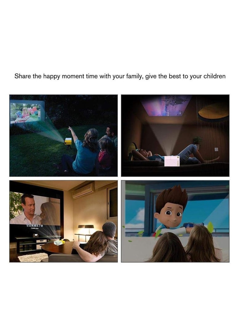 Enhance your viewing experience with this 1080P LED projector featuring USB HD AV & TF card slots.Mini pocket projector comes with a remote controller making it compatible with smartphones,laptops ,PC  - Image 4