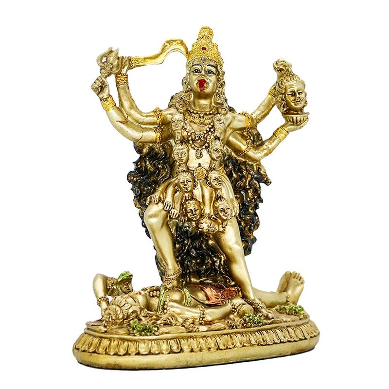 BangBangDa Hindu Goddess Kali Statue Sculpture  Indian God Decorative Antique Idol  India Goddess of Time and Death Figurine Murti Pooja Puja Buddha Temple Mandir Decor