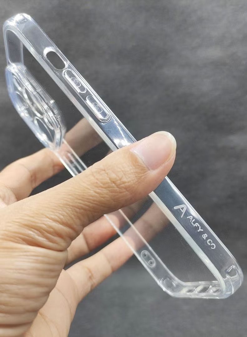 Zaboon iPhone 13 Pro Max Shock Proof Anti Yellow Clear TPU Acrylic Clear Case - Image 1