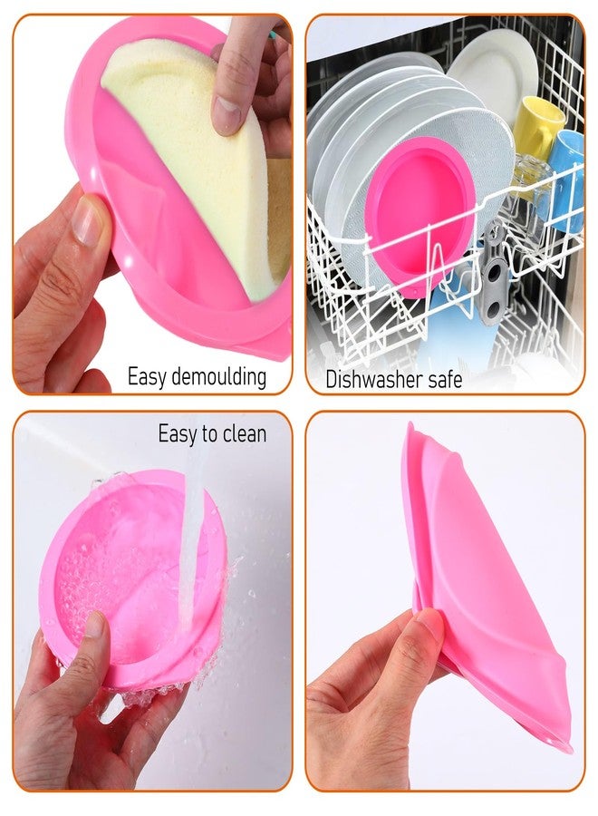 WJIAAA 4PCS Air Fryer Egg Molds, Non Stick Round Silicone Baking Molds, 4 Inch Muffin Pan for Pancakes Burger Buns, Microwave Safe Accessories for Oven - Image 5