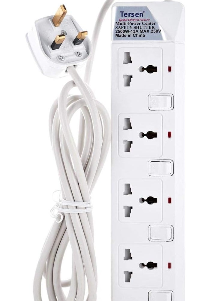 Tersen Extension Bar with 3 Meter Wire - 4 Outlets - Image 1