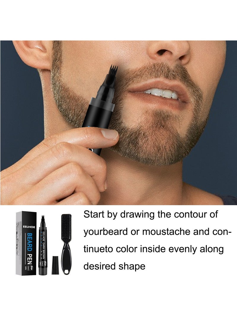 إيلهو قلم حشو اللحية مقاوم للماء طقم حشو قلم اللحية أسود - Image 4