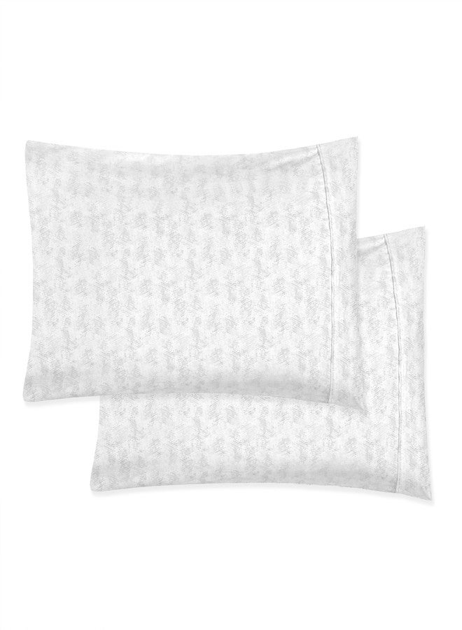 Elegant Comfort Ultra Soft Set of 2 Sea Waves Pint Pillowcases - 1500 Premium Hotel Quality Microfiber, Soft and Smooth Envelope Closure 2-Piece Pillow Covers - King, Wave Beige