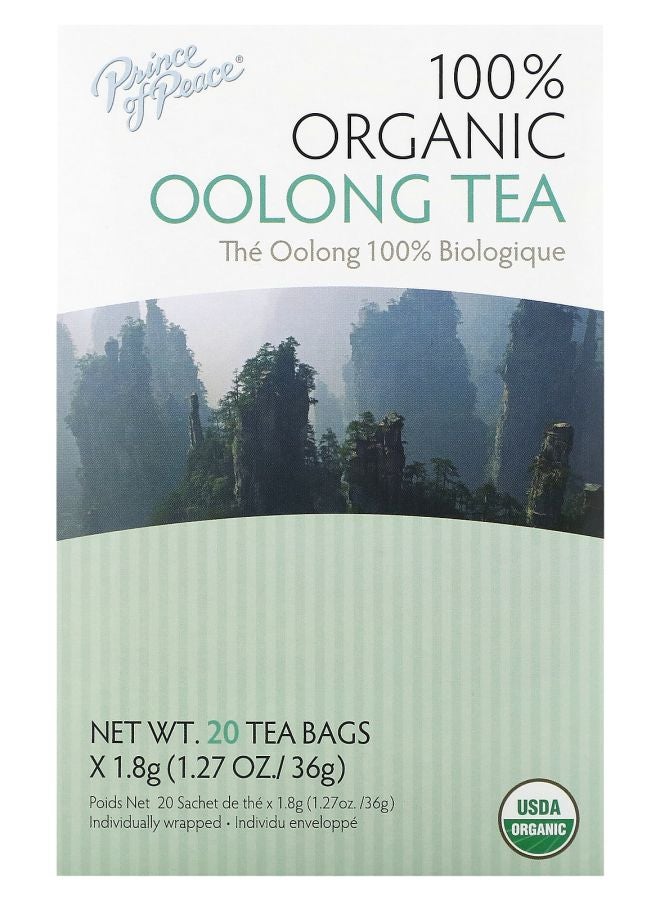 Prince Of Peace 100% Organic Oolong Tea 20 Tea Bags 1.27 oz (36 g)