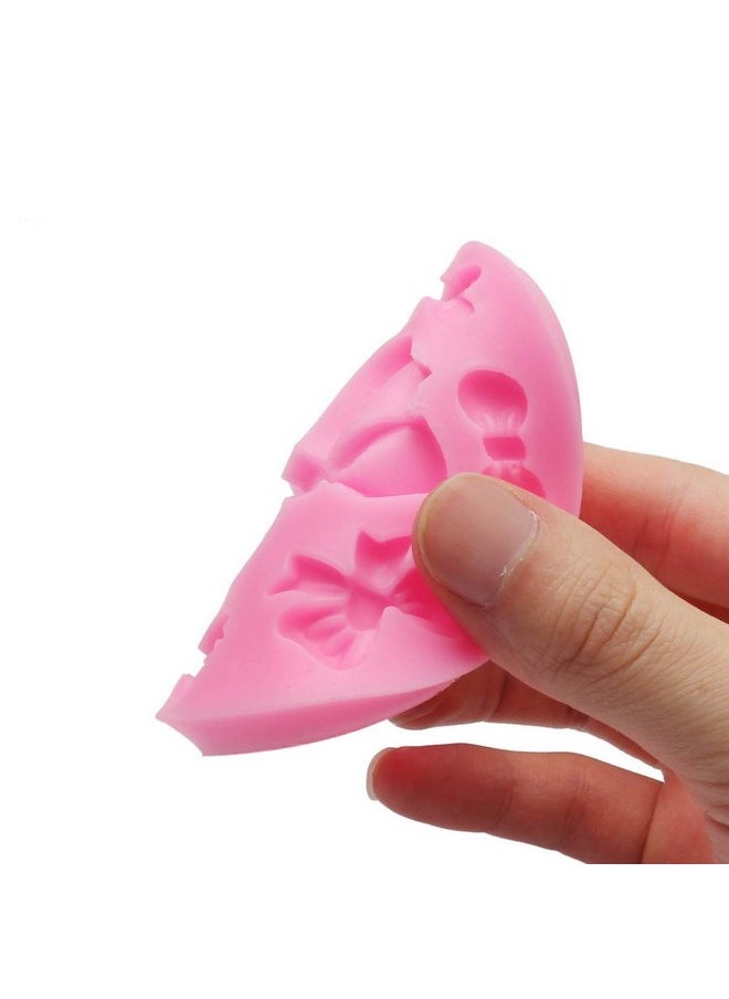 Pengxiaomei - 3 Pack Bows Silicone Mould, Bow Fondant Sugar Mould Craft Molds For Birthday Wedding Party Diy Cake Decorating Mold - Image 1